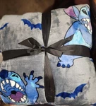 Nwt Disney Stitch Halloween Blue Bats & Vampire 90 X Full/queen Blanket. Fixed Price $49.99.