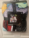Spirit Halloween Nightmare Before Christmas Reversible Throw Blanket 50IN X 60IN. Fixed Price $38.00.