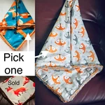 Fox Fleece Baby Blanket - Handmade Gift Lightweight Or Warm Option. Fixed Price $18.98.