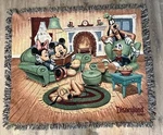 Mickey Holiday Gathering-disneyland Resort 60 X50 Tapestry Throw 100% Cotton. Fixed Price $17.99.
