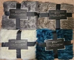 Members Mark Luxury Throws Faux Fur 60" 70" Gray Teal Striped. Fixed Price $29.98.