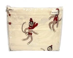 The Vermont Country Store Sock Monkey 100% Cotton Flannel Twin Sheet Blanket New. Fixed Price $39.98.