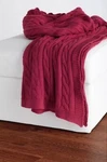 Rizzy Home Cable Knit Sweater Throw 50"X60", Red Soft Fabric Loose Weave Comfort. Fixed Price $61.02.