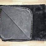 Brookstone Nap Throw Blanket Dark Brown Satin Edge Plush Travel 2 Ply 37X59. Fixed Price $99.99.