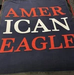 American Eagle Outfitters Logo Spellout Fleece Throw Blanket New With Tags 52/64. Fixed Price $9.00.