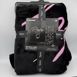 Spencers Playboy Bunny Logo Reversible Black Pink Fleece Blanket 60 X 50IN New. Fixed Price $94.95.