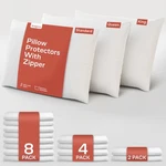Niagara 4 Pack Standard Pillow Protectors With Zipper, Premium Cotton Sateen .... Fixed Price $16.18.