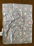 Luna Kids Weighted Blanket 5 Lbs Gray With Purple & White Unicorns 48X36. Fixed Price $33.50.