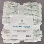 Royal Luxe Micro-mink Sherpa Throw Blanket Green 50X60 Soft Plush Faux Fur New. Fixed Price $29.99.