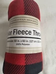 Manhattan Heights Polar Fleece Luxury Warmth 50"X60" Polyester Buffalo Plaid New. Fixed Price $11.11.