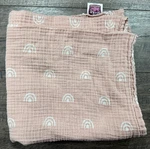 Baby Girl Sticky Toffee Muslin Pink Rainbow Blanket. Fixed Price $35.14.