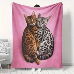 Brand New 50X60 Bengal Cat Cuddle Plush Throw Blanket Pink Soft Fleece Pet Lover. Fixed Price $28.99.