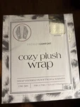 Premier Comfort Cozy Plush Snow Leopard Blanket Wrap One Size 50"X 70" Nib. Fixed Price $29.99.