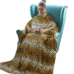 Tirrinia Wearable Blanket Adult, Sunggle With 73" X 51", Cheetah. Fixed Price $51.99.