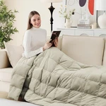 Deodar Natural Down Fiiber Throw Blanket Couch Bed Comforter 50*70, Beige. Fixed Price $66.99.