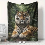 Brand New Majestic Tiger Jungle Throw Blanket 50X60 Wildlife Animal Decor. Fixed Price $29.99.