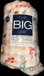The Big One Plush Throw Blanket 5X6 Super Soft Oversized Pink Floral Nwt. Fixed Price $29.99.