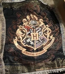 Warner Bros. Harry Potter Hogwarts Crest Multicolor Throw Blanket. Fixed Price $15.95.