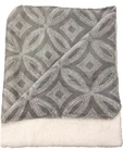Sonoma Gray Geometric Medallion Sherpa Fleece Micromink Plush Throw Blanket. Fixed Price $35.88.