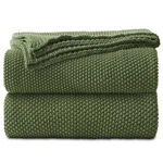 Longhui Bedding Olive Green Cotton Cable Knit Throw Blanket For Couch Sofa Be.... Fixed Price $45.39.