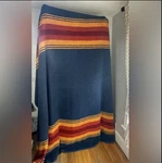 Pendleton Reversible Queen Sherpa Fleece Stripe Grand Canyon Blanket 90X96. Fixed Price $65.00.