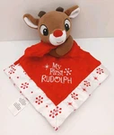 Rashti & My First Rudolph Lovey Security Blanket 11.5" Plush Rattle Toy. Fixed Price $8.05.