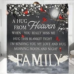 Personalized Memorial Blanket Gift, Sending Hugs From Heaven, Memoria.... Fixed Price $36.23.