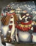Snowman Family Throw Blanket Christmas Holiday Fleece Double Sided. Fixed Price $18.99.