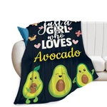 Just Girl Who Loves Avocado Throw Blanket Soft Warm Fleece Flannel 40X50 Inch. Fixed Price $25.01.