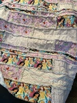 Handmade Princess Rag Quilt Throw. Fixed Price $85.00.