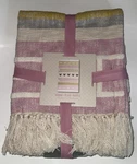 Wdw Disney Pink And Beige Throw Blanket 50" X 60" Knit Farm Style Mouse Ears. Fixed Price $57.80.