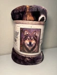 New! Heartland Wolf Plush Throw Blanket 50 X 60IN Soft. Fixed Price $26.99.