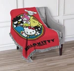 Northwest Hello Kitty Woven Tapestry Throw Blanket, 48" X 60", Circle Of Fun. Fixed Price $25.00.