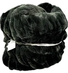 Pottery Barn Oversized Ruched Faux Fur Throw Blanket 60X80 Sycamore Green New. Fixed Price $209.99.