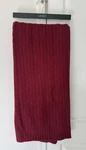 New Ralph Lauren Cable Cashmere Luxury Throw Blanket Bordeaux Deep Red 60"X60". Fixed Price $300.00.