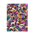 Velveteen Plush Blanket Digital Prints French Bulldog Abstract Art. Fixed Price $72.00.