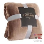 Tasthrow Large Flannel Fleece Blanket, Inch - 50"X70" Light Coffee. Fixed Price $20.37.