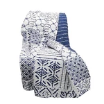 Throw Blanket Blue White Cotton Patchwork Classic Design Couch Chair Bedding. Fixed Price $53.67.