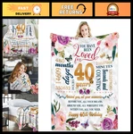 "cozy 40TH Birthday Blanket 50X60 - Unique Gift Ideas For Women Turning 40". Fixed Price $44.99.