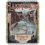 Laketown Woven Tapestry Throw Blanket 48X60 Polyester The Hobbit Company 2013. Fixed Price $100.00.