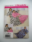Simplicity Pattern 2490 Lounge Fleece Blanket In 3 Sizes S-m-l Uncut Ff. Fixed Price $8.00.