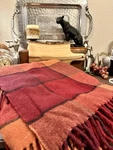 Mt I1 Plaid Italy Luxury Wool Throw Blanket Shawl Checker 51"X67 - Preowned. Fixed Price $99.99.