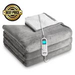 Sunvivi Heated Blanket Queen-dual Control, Grey Flannel & White Sherpa. Fixed Price $90.98.