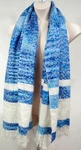 Inc International Concepts Blue Knit Chenille Striped Blanket Wrap Scarf. Fixed Price $9.00.