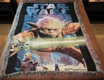 Star Wars Yoda Woven Throw Tapestry 57" 44" Lucasfilm Ltd Excellent Condition!. Fixed Price $40.00.
