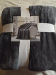 Premier Comfort Gray Plush Polyester Throw Blanket 50 X 60 In Solid Bedroom. Fixed Price $20.74.