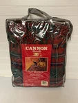 Cannon Lap Plaid Blanket 50X60 Acrylic Throw Fringe Edge Machine Wash Nos. Fixed Price $19.68.