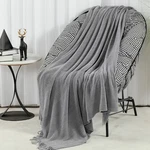 Blagic Grey Throw Blanket For Couch Soft Farmhouse Chenille Boho Blanke.... Fixed Price $34.81.