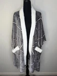 Charter Club Gray Plaid Wearable Throw Blanket 50X70 Sherpa Pockets Soft Cozy. Fixed Price $19.99.
