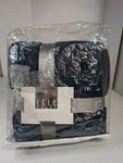 Elle Decor Corduroy Trim Soft Blanket Navy Nwt 60 In X 90. Fixed Price $13.86.